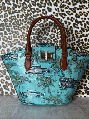 BRAHMIN Jenny Tropic Blue Copa Cabana Genuine Leather NWT HTF PRICE FIRM